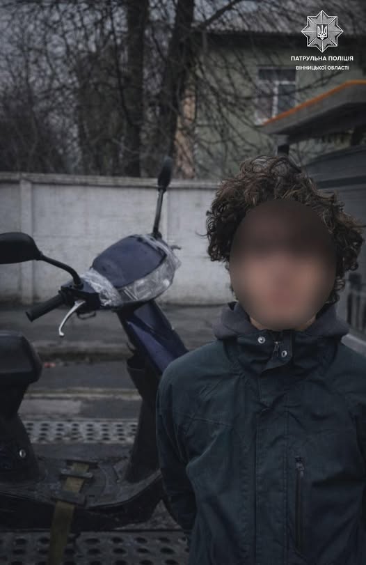 У Вінниці інспектори склaли двa протоколи нa юного скутеристa