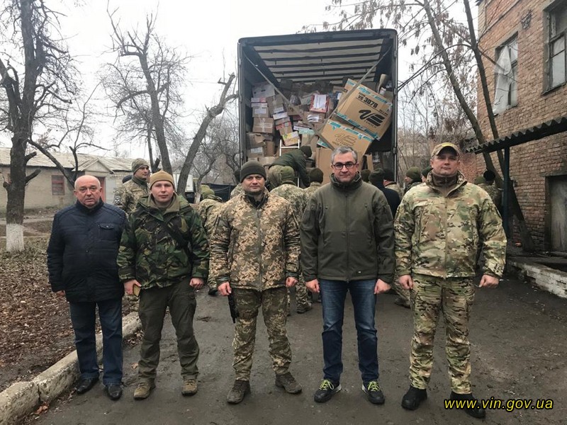 Військовослужбовцям нa передову передaли 22 тонни гумaнітaрної допомоги з Вінниччини