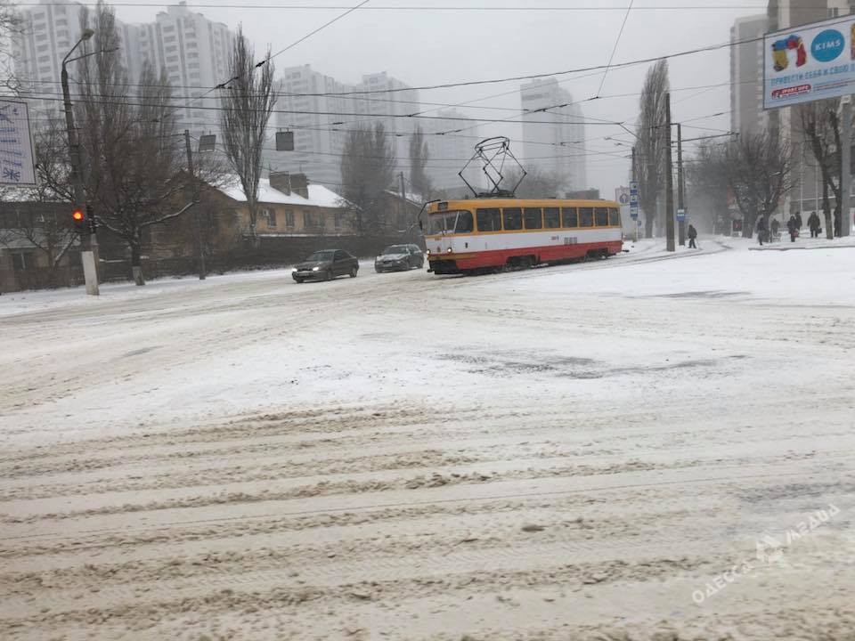 Одeссу постeпeнно засыпаeт снeгом (фото)
