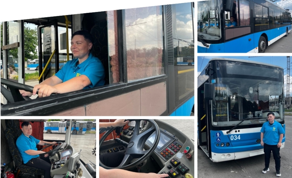 Історія змін: Наталія з Краматорська стала водійкою тролейбуса у Вінниці
