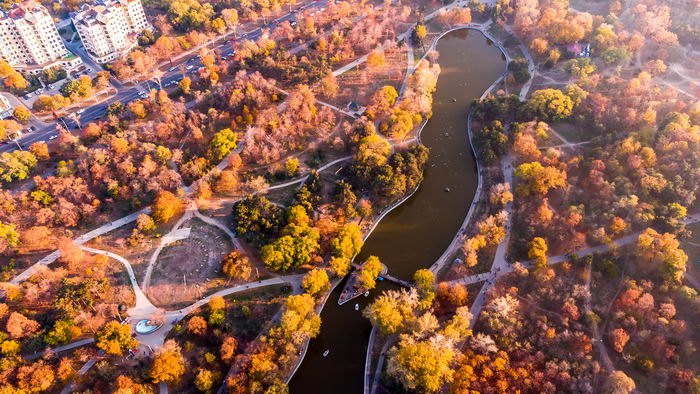 Осінь в Одесі: парк Перемоги показали з висоти пташиного польоту (ФОТО)