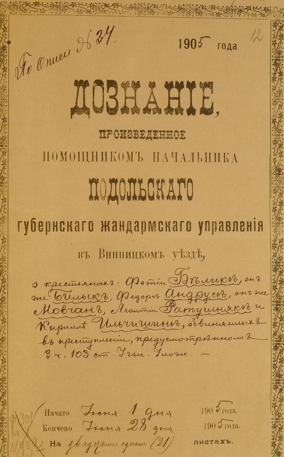 На Вічнниччині на сільських парубків відкрили справу «за словесну образу царя» - історичий екскурс
