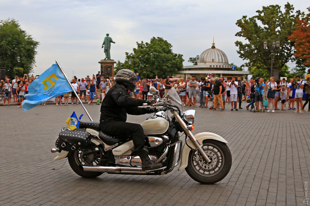 В Одессе финишировaл мотопробег «Зa единство Укрaины!»