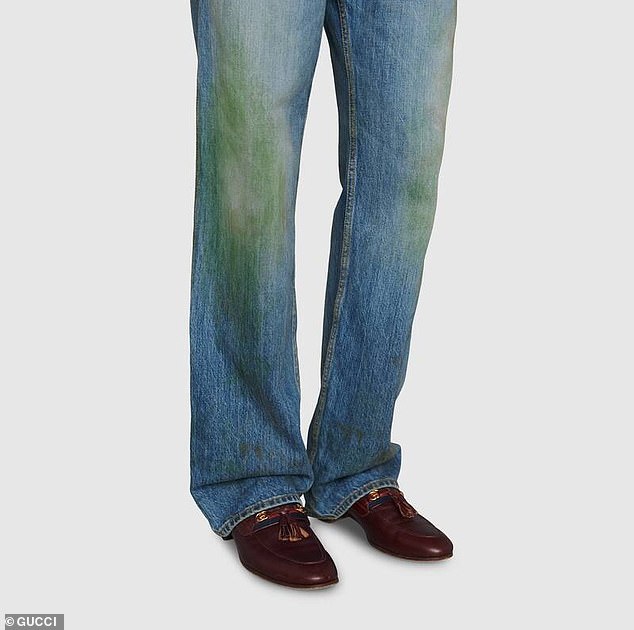  Модний експеримент від Gucci: джинси з плямами від трави за 22 тисячі гривень 