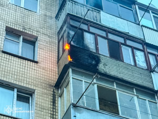 У Вінниці сталася пожежа в багатоповерхівці