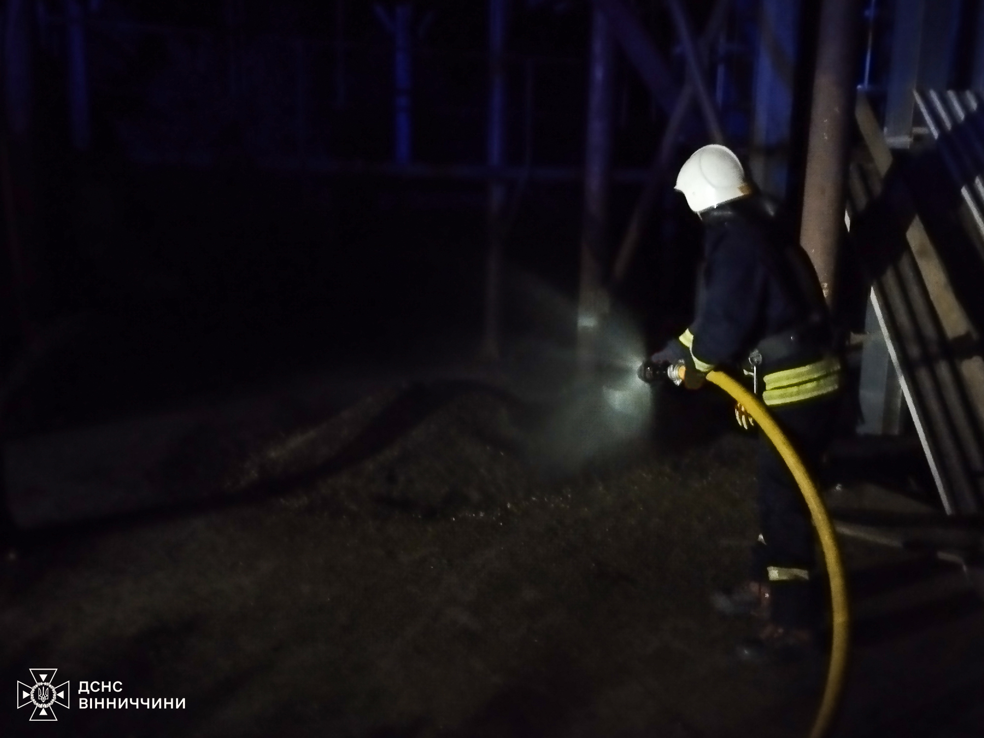 Неподалік Вінниці сталася пожежа в зерносховищі