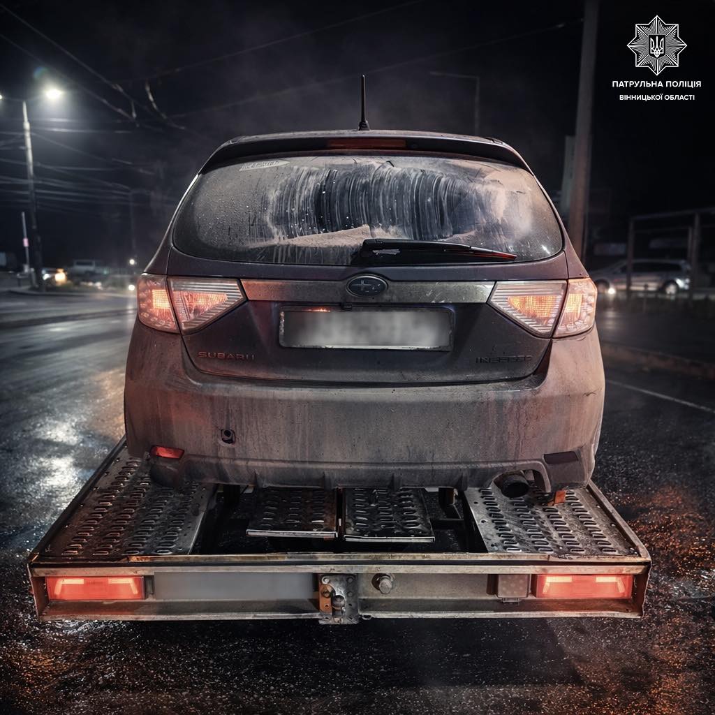 У Вінниці під час комендантської години зупинили водія з ознаками сп’яніння та без прав