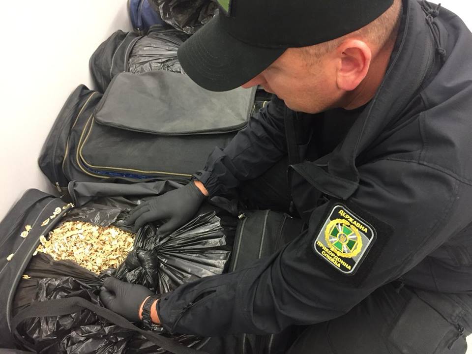 Українець хотів перевезти через кордон сім валіз із наркотиками (Відео)