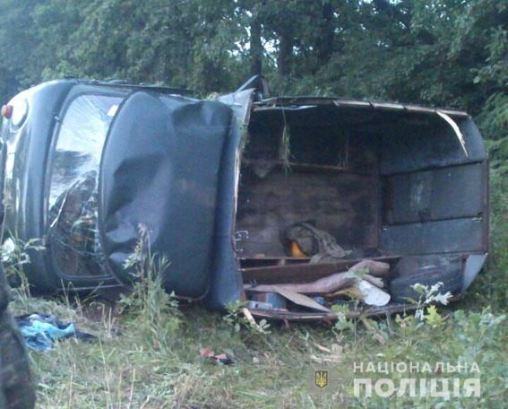 На Сумщині перекинувся автомобіль з пасажирами, постраждали п’ятеро людей