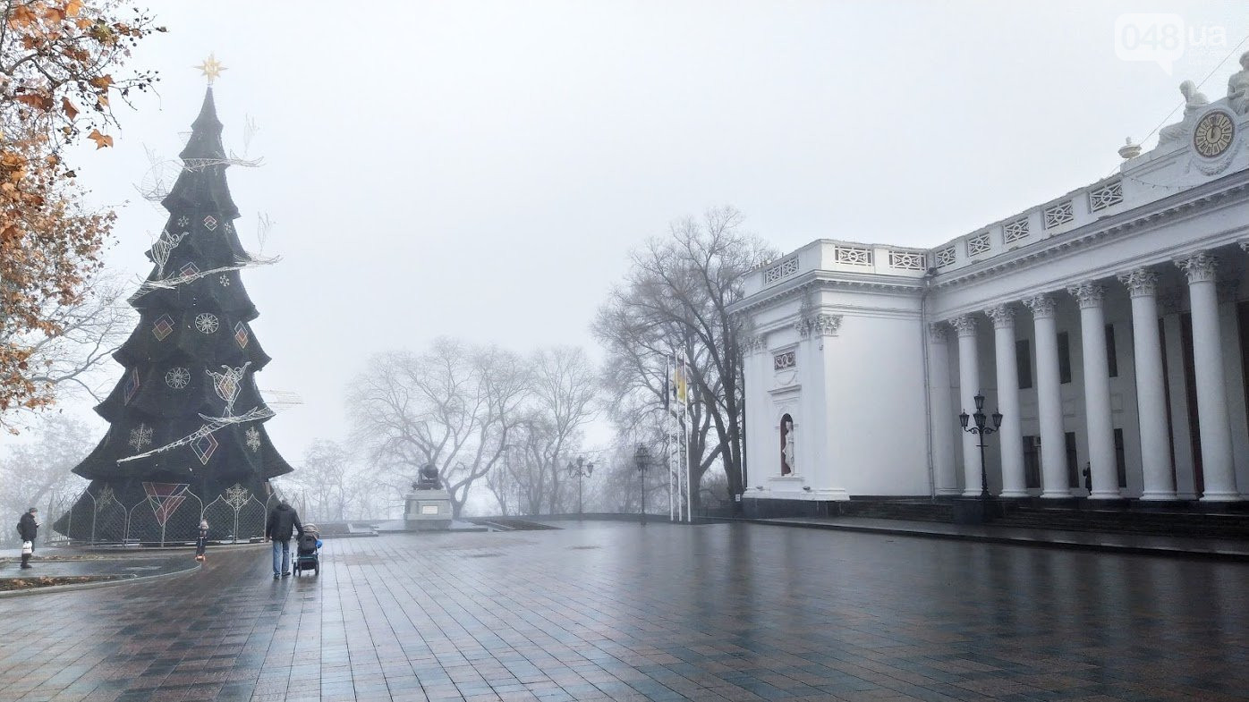 Глaвную Одесскую елку готовят к открытию (ФОТО)