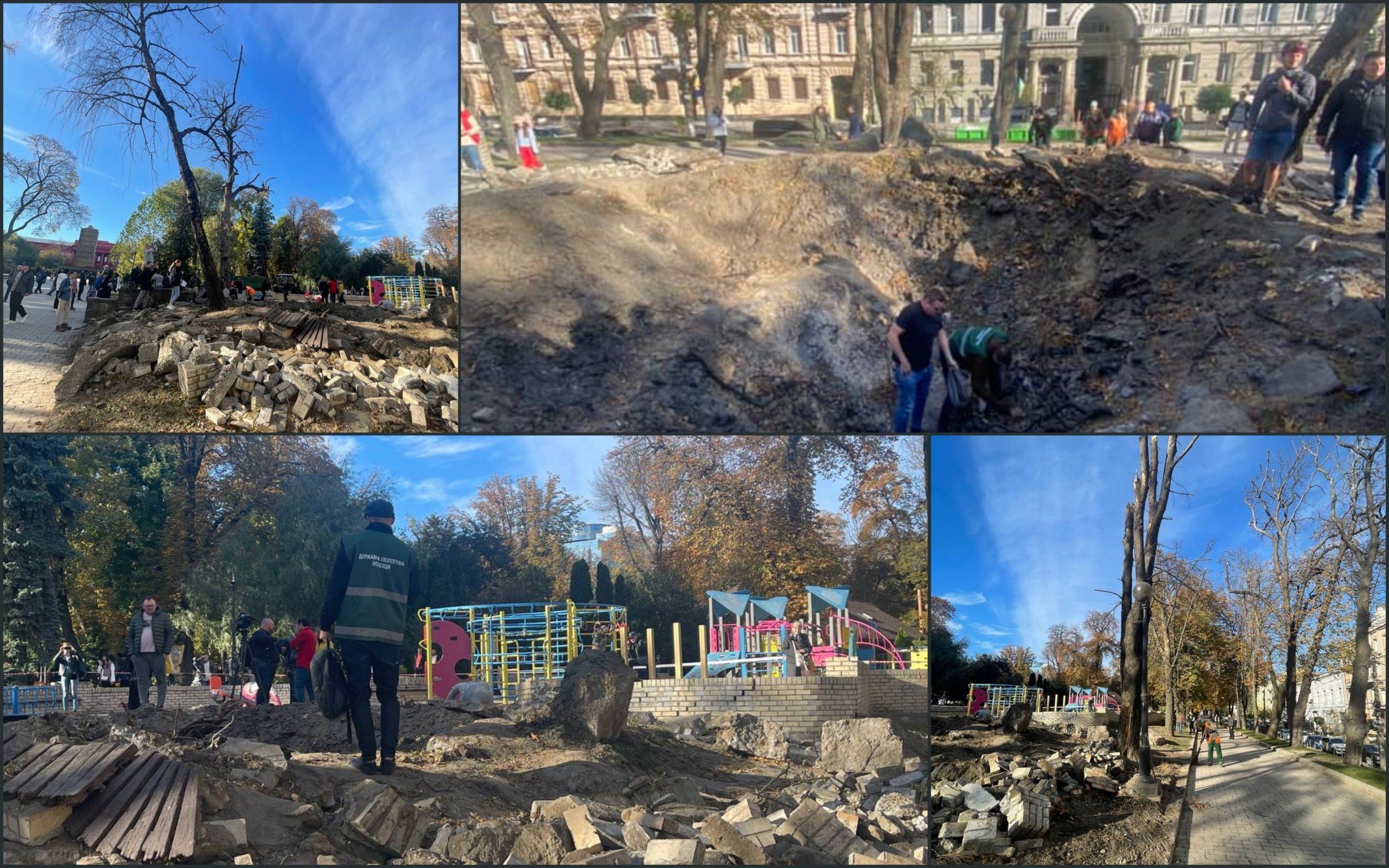 Унаслідок ракетної атаки парк імені Тараса Шевченка зазнав збитків більш ніж на два мільйона гривень