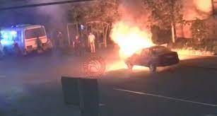 Пожежа на ходу: Легковик загорівся у Вінниці