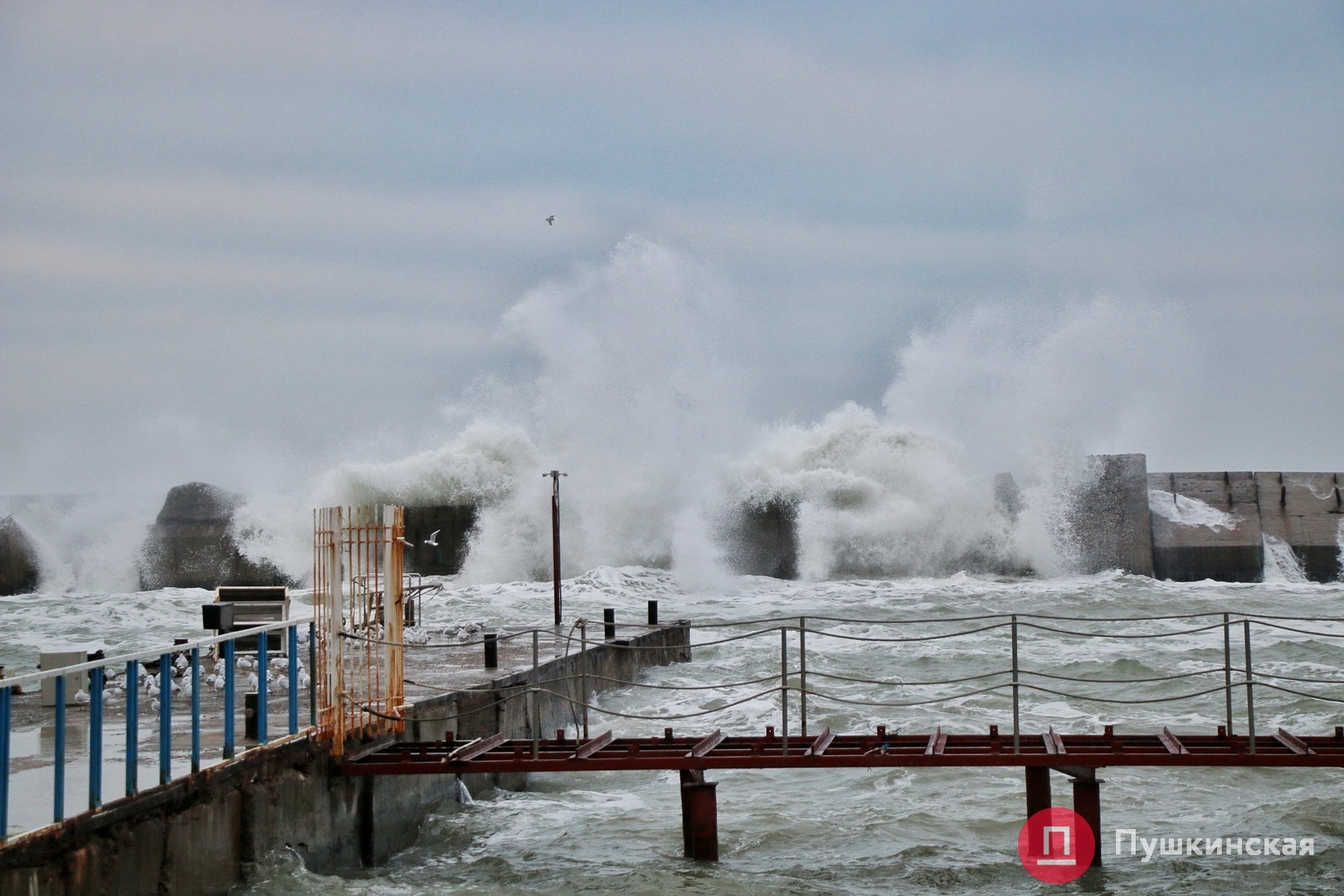 Море волнуется: штормовые волны и тысячи брызг