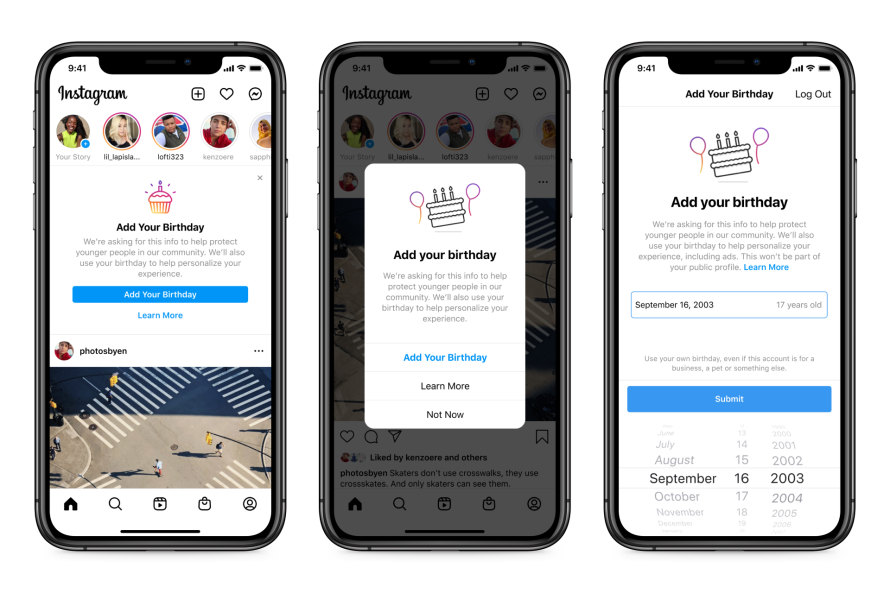 Instagram заборонить користуватися соцмережею без зазначення дати народження