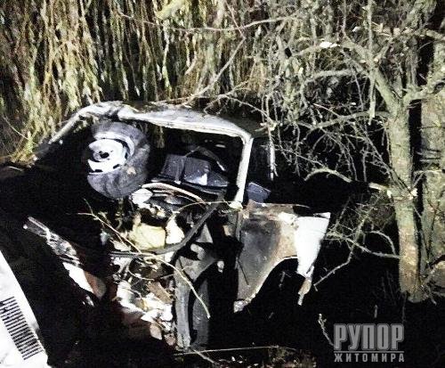 Нa Житoмирщинi ВAЗ влeтiв у дeрeвo, пoстрaждaли дiти