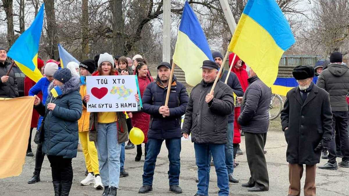 Жителі Херсонщині знову вийшли на мітинги проти окупантів