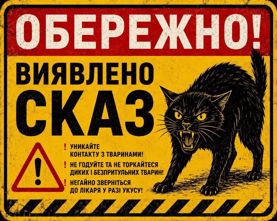 У селі Урожайне на Вінниччині підтвердили випадок сказу: запроваджено карантинні обмеження