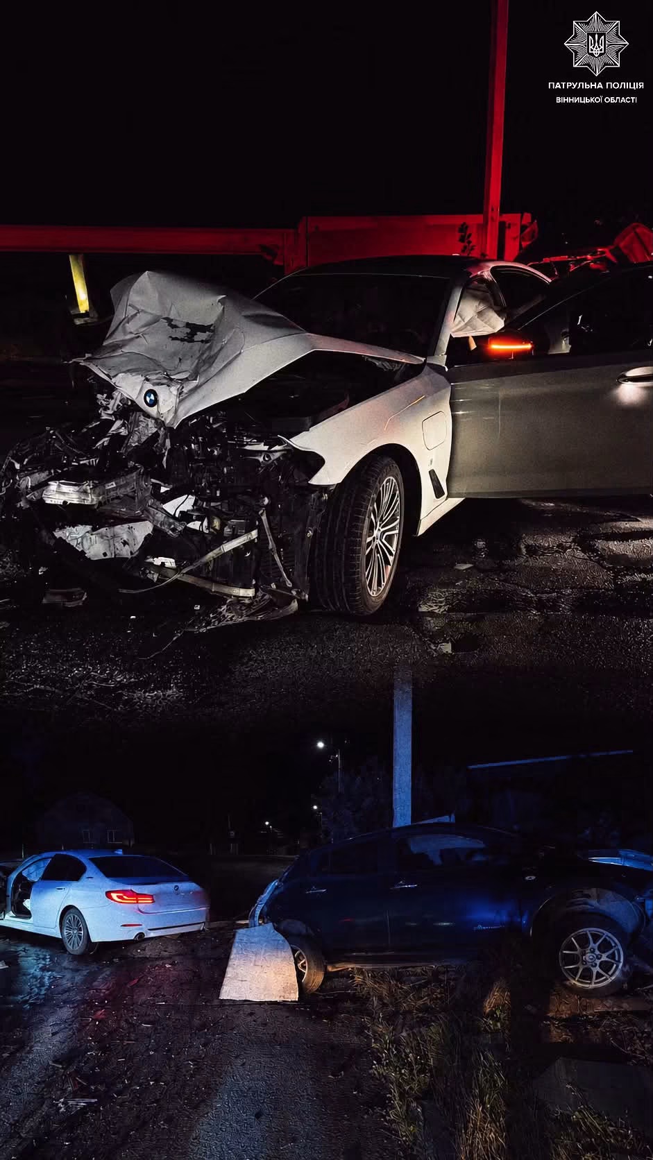 У Вінниці водій BMW тікав від патрульних, скоїв ДТП та відмовився проходити огляд на стан сп’яніння