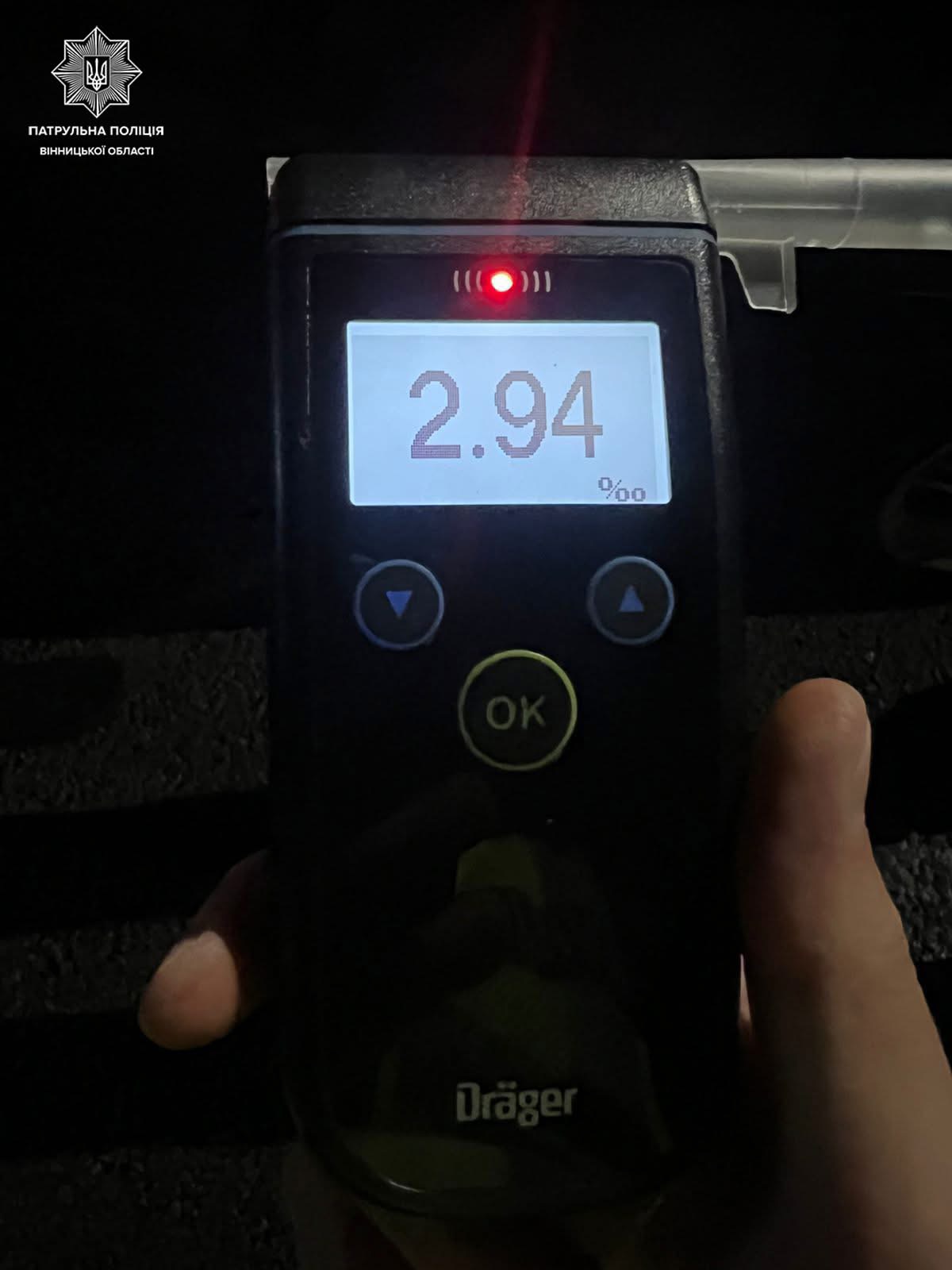 У Вінниці затримали водійку з майже 3 проміле алкоголю завдяки небайдужим громадянам