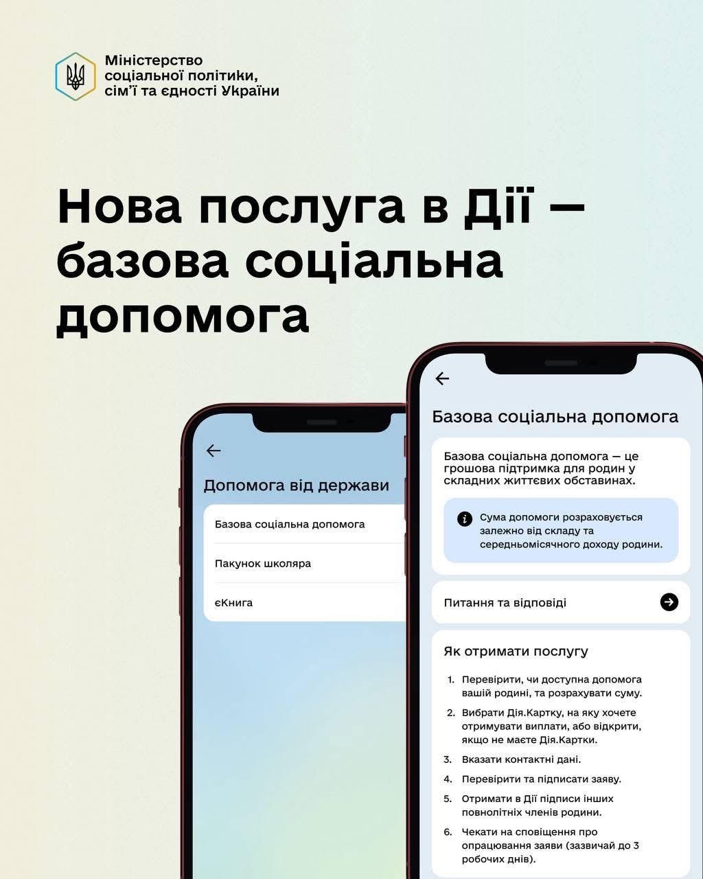 У «Дії» можна оформити базову соціальну допомогу онлайн