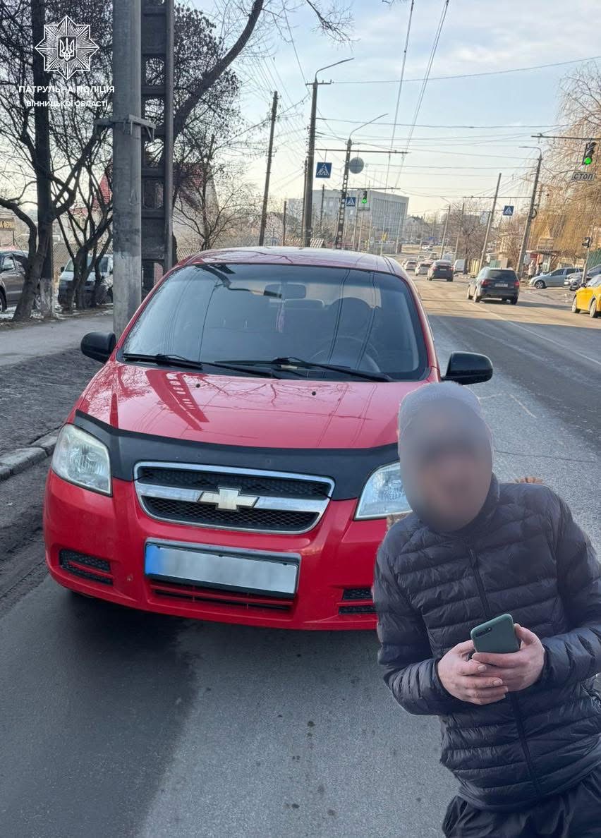 У Вінниці зупинили водія без права керування з ознаками наркотичного сп’яніння