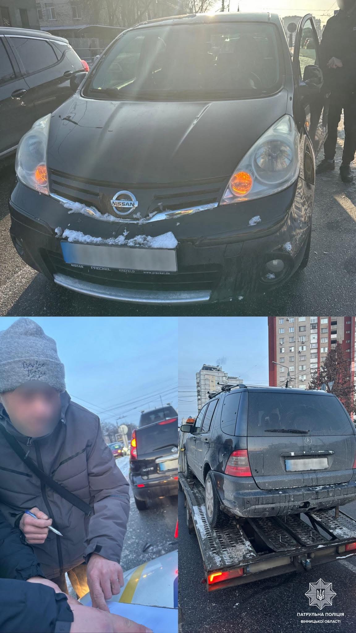 Спричинив ДТП, утік і відмовився від огляду: у Вінниці водій отримав п’ять адмінпротоколів