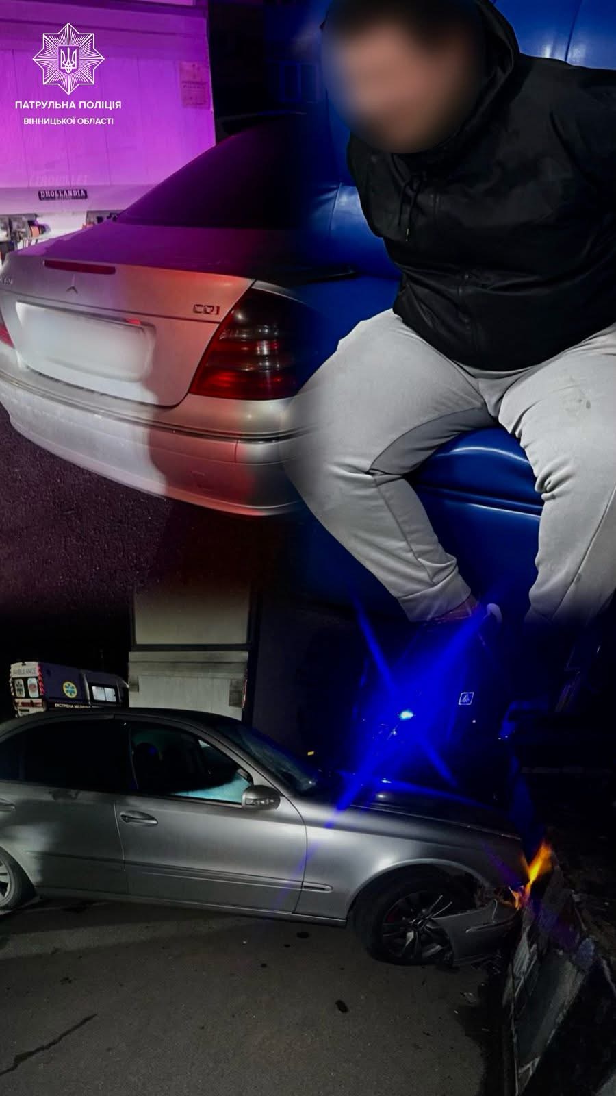 У Вінниці нетверезий водій утікав від поліції та спричинив дві ДТП