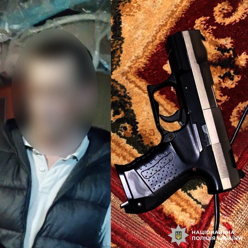 На Вінниччині чоловік погрожував поліцейським пістолетом під час виклику на домашнє насильство