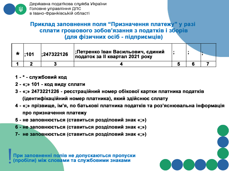Вінницькі податківці розповіли про Порядок заповнення реквізиту «Призначення платежу»