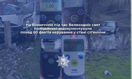На дорогах Вінниччини патрульні зупинили шість десятків п‘яних водіїв
