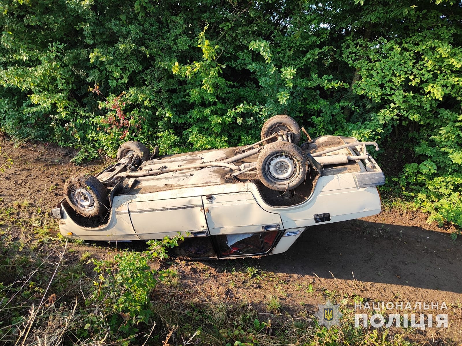 Викрадач автомобіля перекинувся під час катання: на Вінниччині успішно затримала зловмисника
