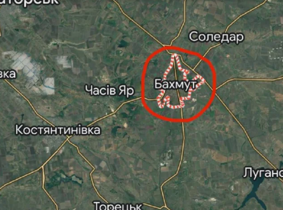 ЗСУ пояснив зміст карти Бахмута, опублікованої Маляр