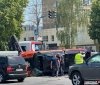У Вінниці від зіткнення з легковиком перекинулась машина ДСНС