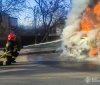 У Вінниці загорівся мікроавтобус