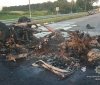 На Полтавщині, врізавшись у відбійник, згорів автомобіль. Загинуло двоє людей (Фото)