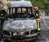 В передмісті Івано-Франківська загорівся мікроавтобус