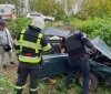 На Вінниччині в салоні понівеченого авто заблокувало трьох дорослих та однорічну дитину