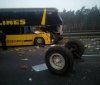 ДТП у Польщі: у лобове скло українського автобуса влетіла колісна вісь циркового автопотяга