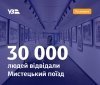 Вже 30 000 гостей відвідали унікальний Мистецький поїзд Укрзалізниці в 37 містах України!