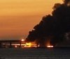 Hа залізничній гілці Кримського мосту потужна пожежа