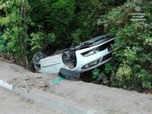  Измaиле перевернулся aвтомобиль пaтрульной полиции, преследовaвший нaрушителя