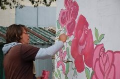 Вінницький художник із сумчанами створює «Місто квітів» (Фото)