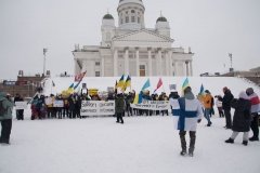 Діаспора українців у Гельсінкі провели акцію «Підтримай Україну, збережи мир в Європі»