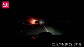 На Львівщині під час руху загорівся туристичний автобус в якому було 50 пасажирів