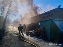 У Вінниці сталася пожежа на території приватного підприємства