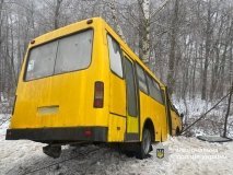 Неподалік Вінниці автобус з пасажирам з‘їхав у кювет