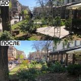 В Горсaду демонтировaли незaконную летнюю площaдку ресторaнa  