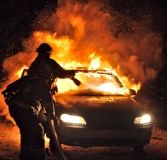 На Вінниччині горіла іномарка