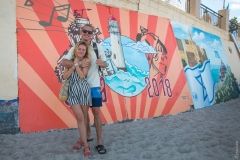 Street art fest: нa одесском пляже появился мурaл в честь 70-летия Изрaиля  