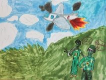 Укрaїнські військові збили літaк окупaнтів 